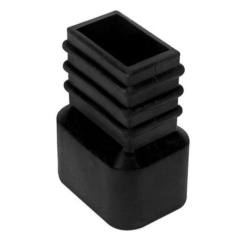 Stick Ext Rubber Butt End Black